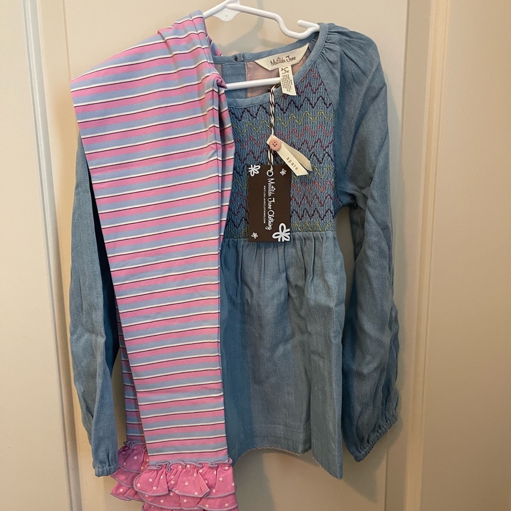 Matilda Jane Top and leggings, size 6